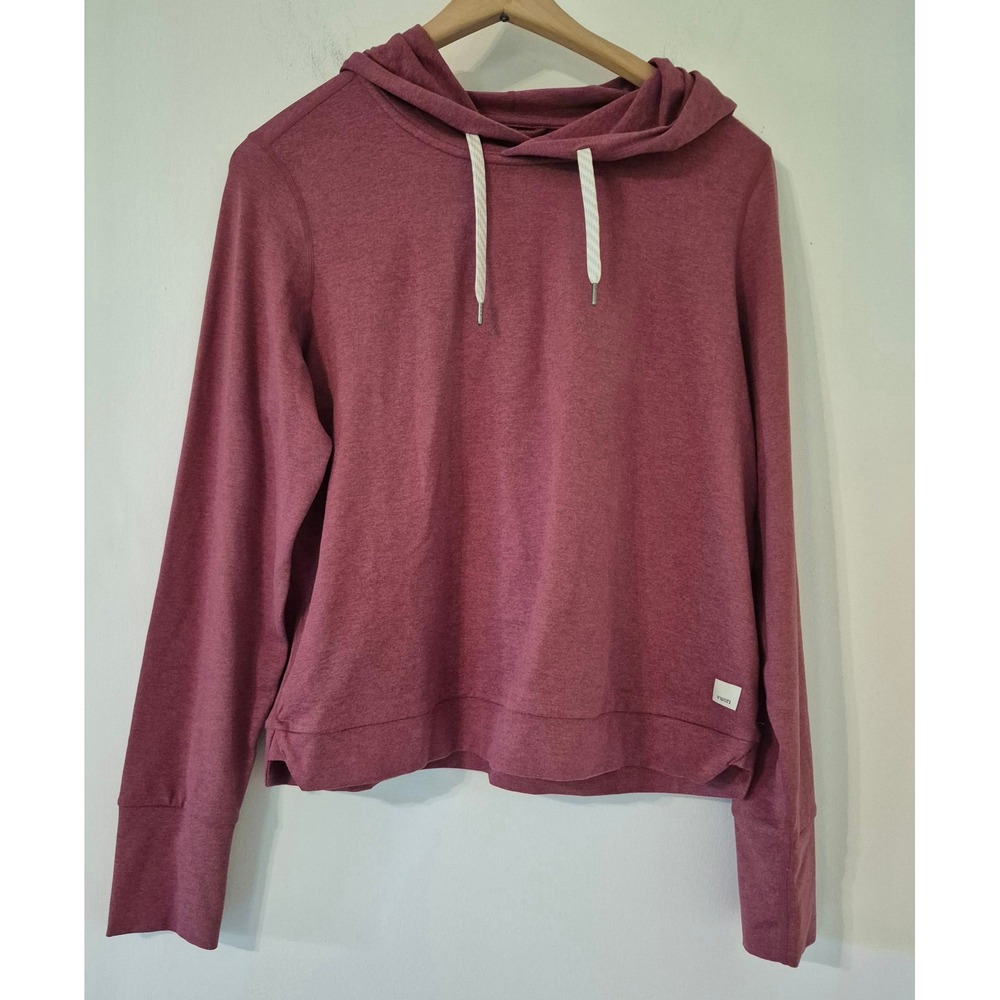 Vuori Halo Essential Hoodie Women's M Cropped Red Pullover Dreamknit Athleisure